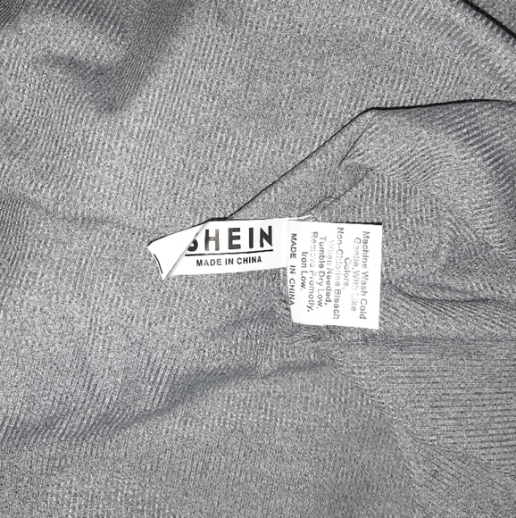 Shein spaghetti strap ruffle hem Gray mini dress size medium - Picture 2 of 3